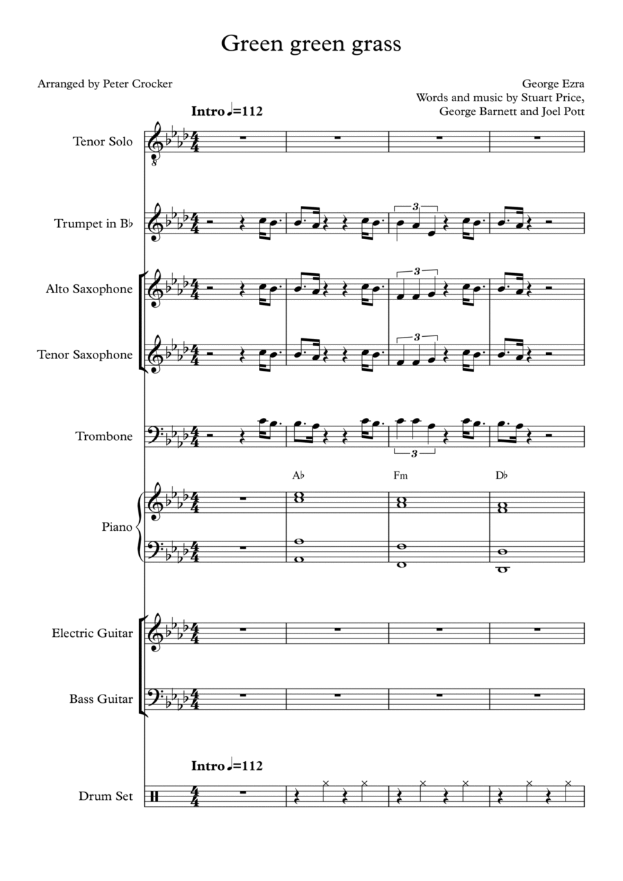 Green Green Grass Voice scores gallery preview page 1