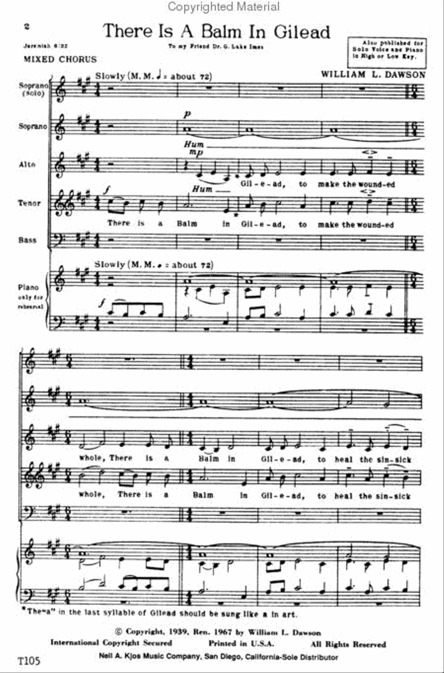 There is a Balm in Gilead 4-Part scores gallery preview page 2