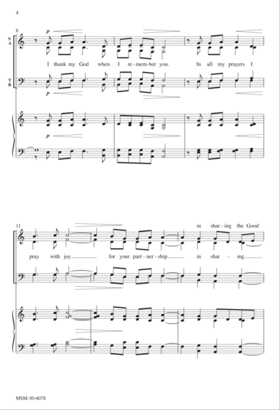 I Thank My God 4-Part scores gallery preview page 3