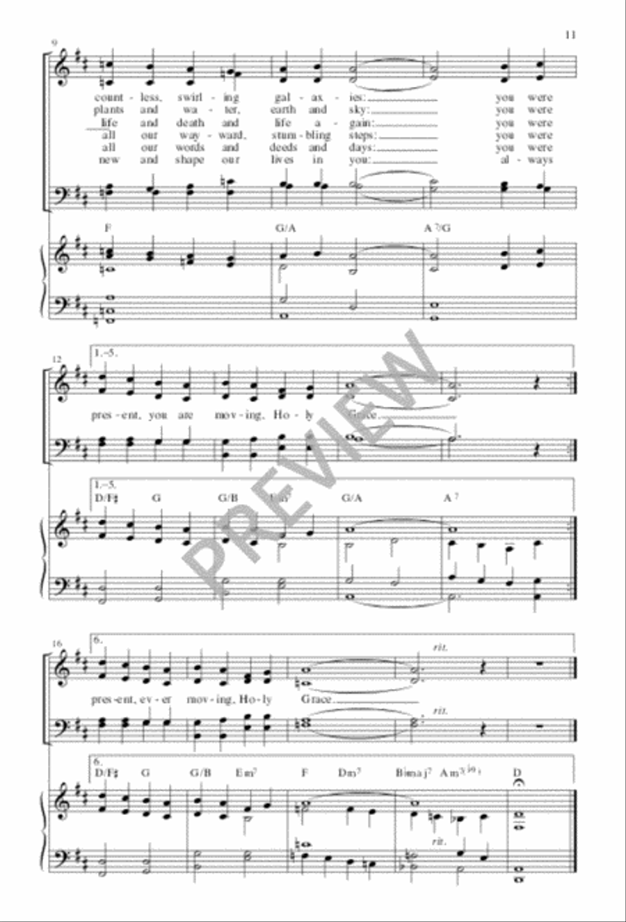 Before This Universe Burst Forth in Light 4-Part scores gallery preview page 12