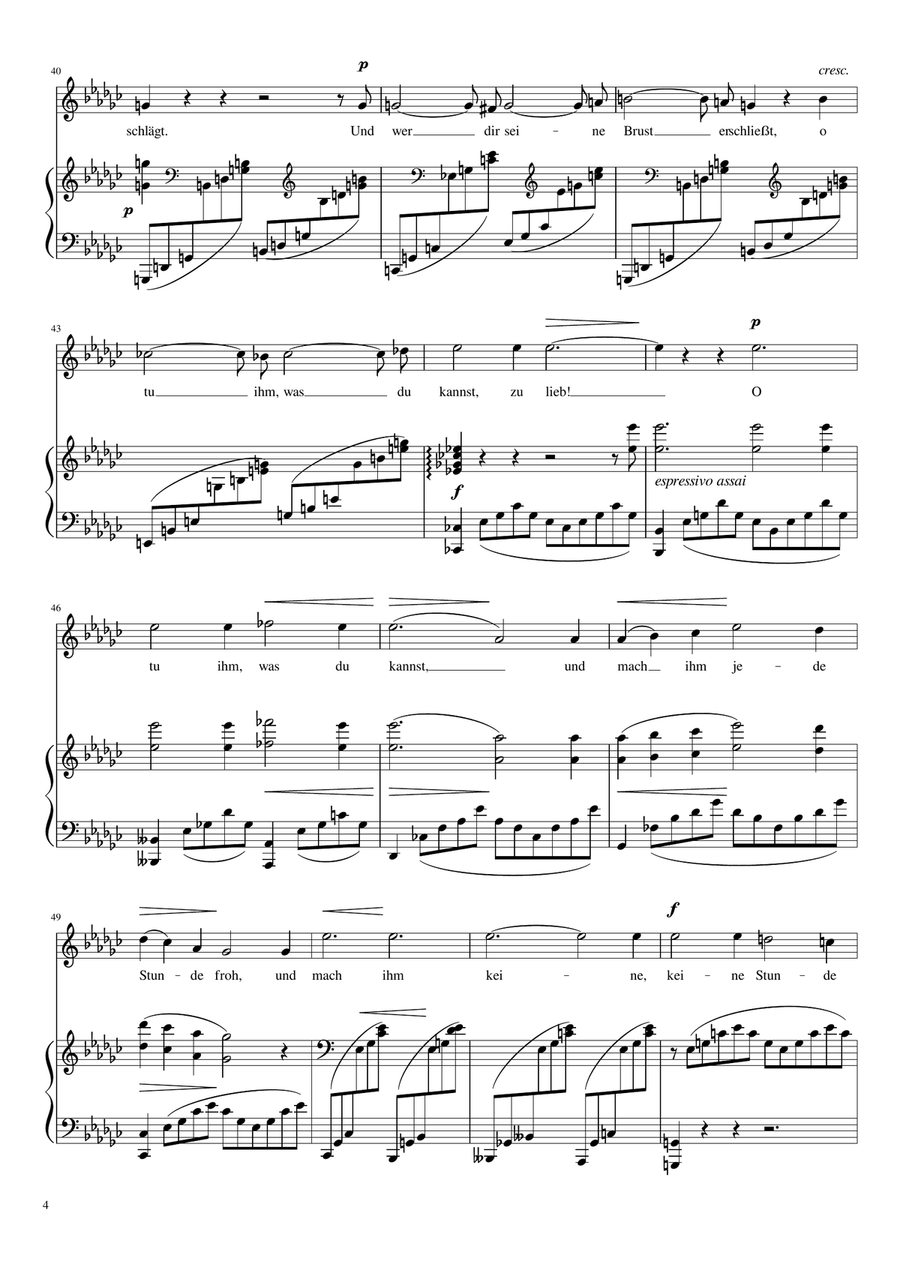 O lieb so lang du lieben kannst (Franz Liszt) [Medium Low Voice; key: Eb] Low Voice scores gallery preview page 4