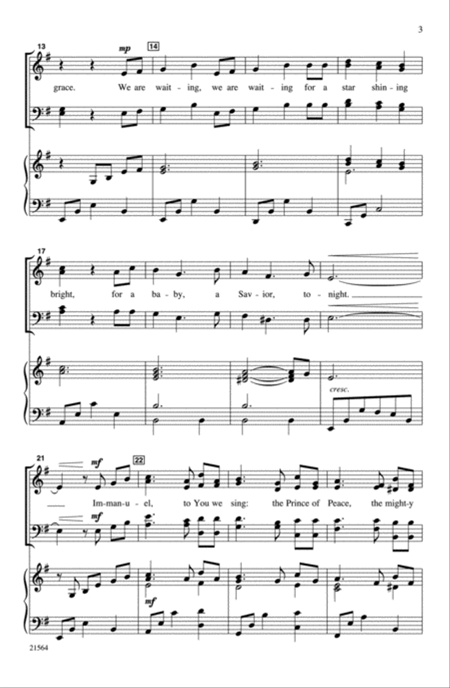Waiting Waiting 4-Part scores gallery preview page 9