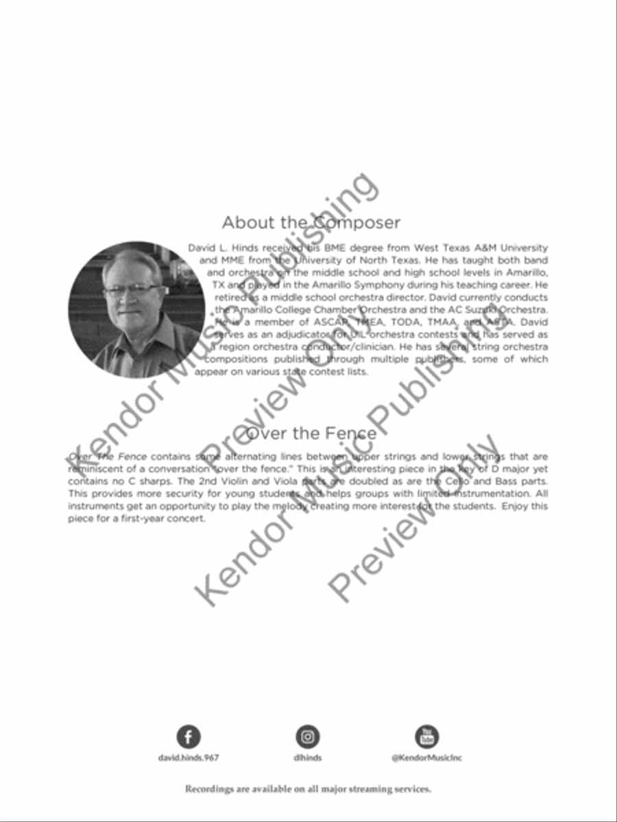 Over the Fence (Score) Over the Fence (Score) String Orchestra scores gallery preview page 3