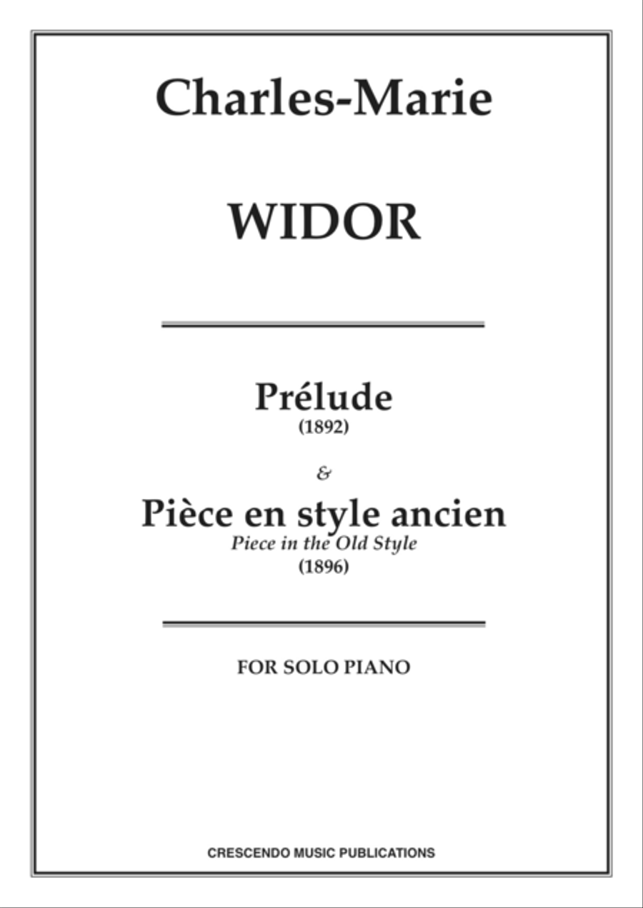 Prelude and Piece en style ancien Piano Solo scores gallery preview page 1