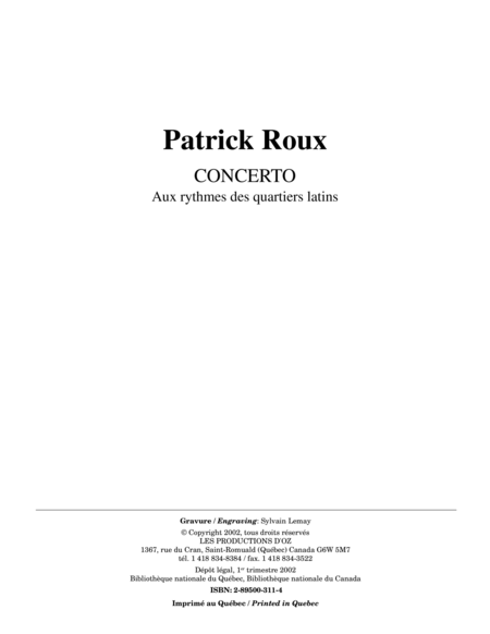 Concerto - Aux rythmes des quartiers latins