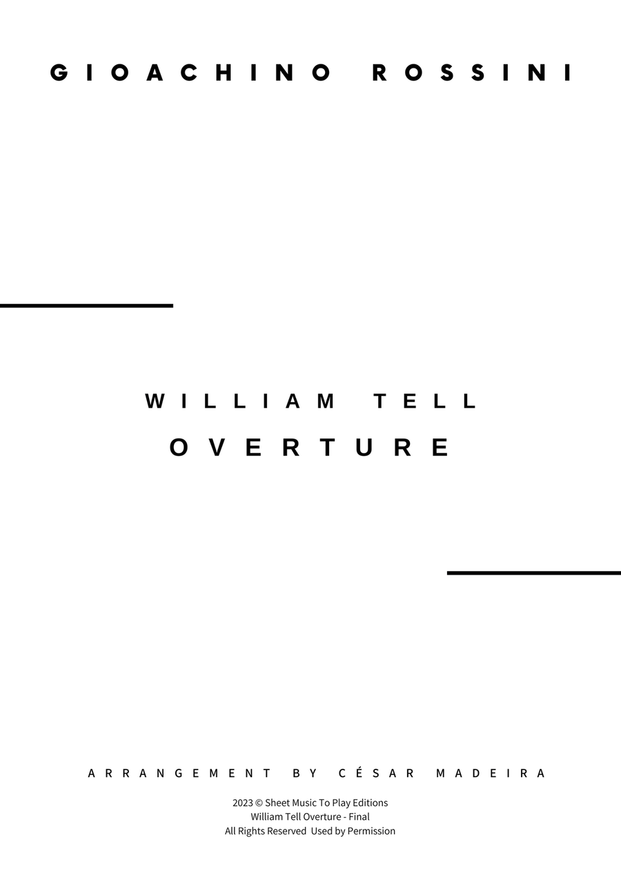 William Tell Overture - String Quartet (Full Score) - Score Only String Quartet scores gallery preview page 2