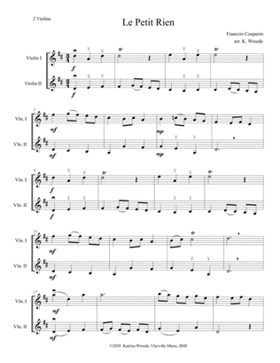 La Petit Rien by Couperin for 2 Violins