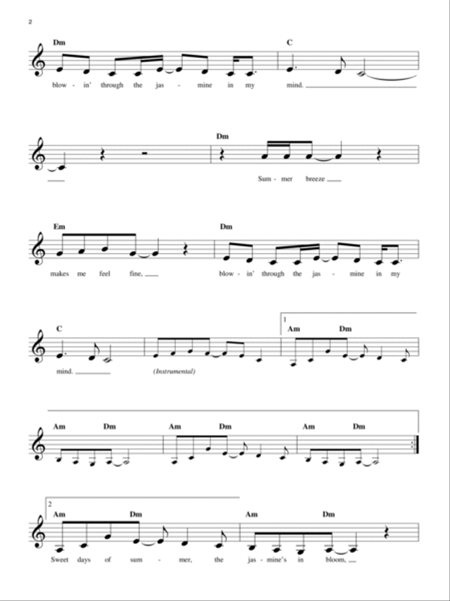 Summer Breeze Summer Breeze Piano scores gallery preview page 2