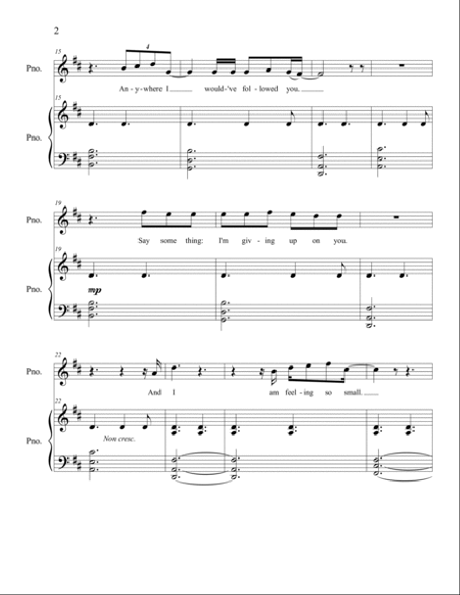 Say Something Voice scores gallery preview page 2