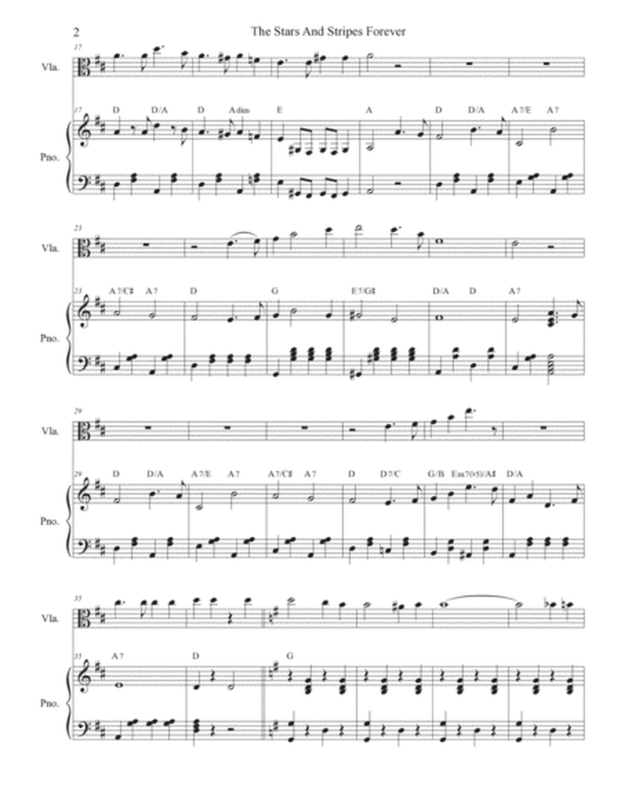 The Stars and Stripes Forever (Viola solo and Piano) image number null