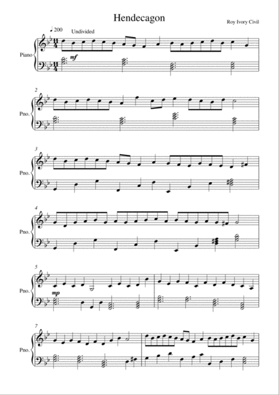 Hendecagon Piano Method scores gallery preview page 1
