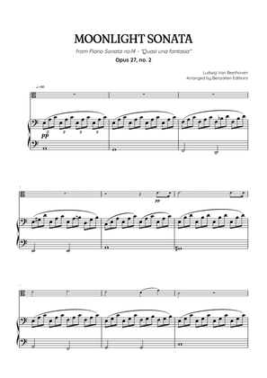 Beethoven • Moonlight Sonata | easy viola sheet music w/ piano accompaniment