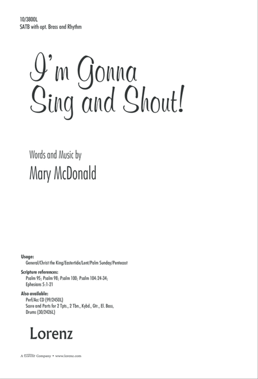 I'm Gonna Sing and Shout! 4-Part scores gallery preview page 1