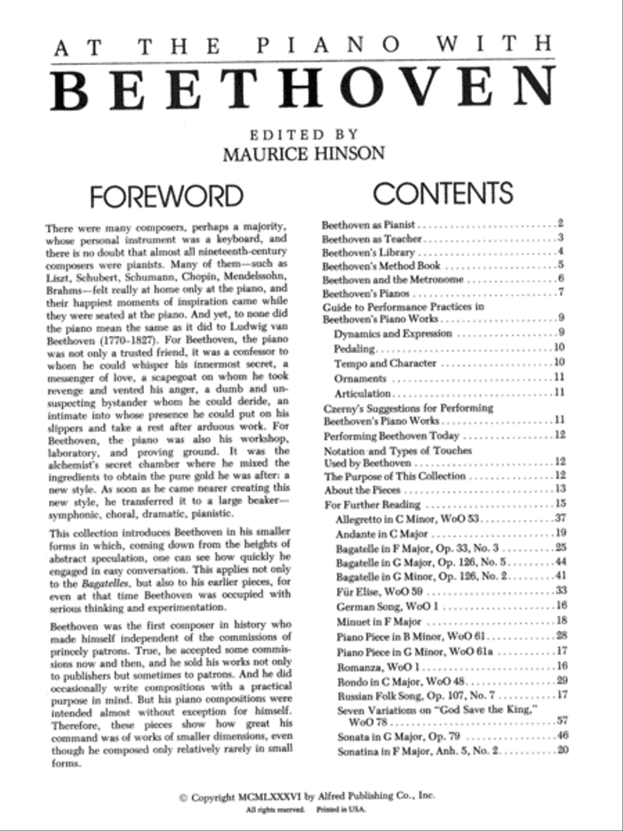 At the Piano with Beethoven Piano Solo scores gallery preview page 2