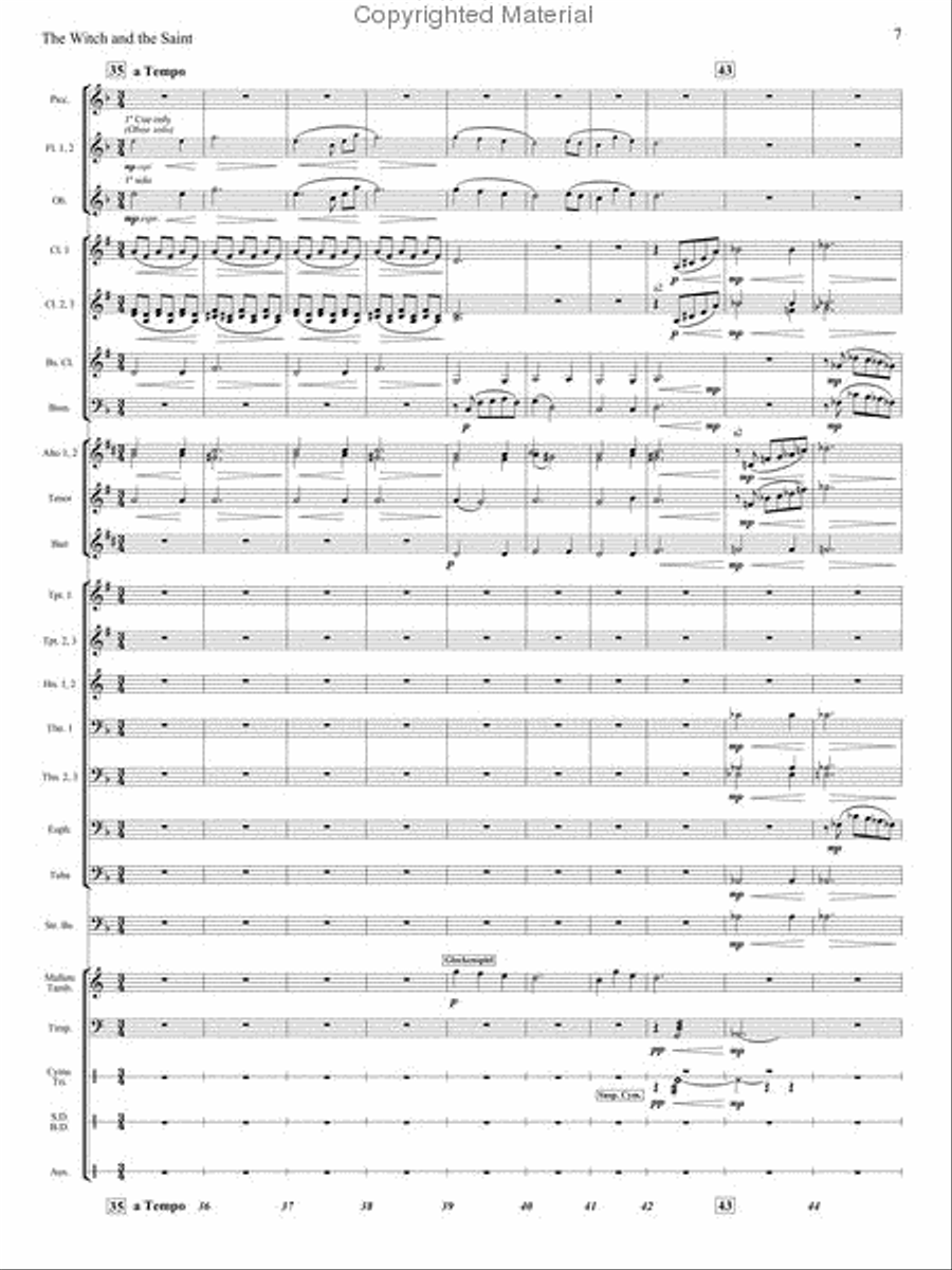 The Witch and The Saint Concert Band scores gallery preview page 6