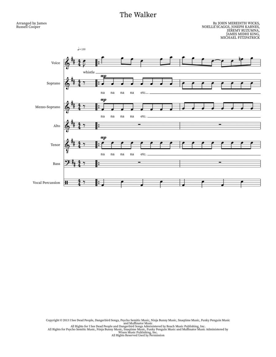 The Walker Choir scores gallery preview page 1