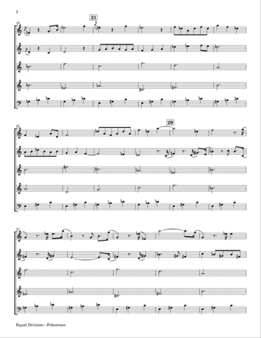 Equal Division (or The Menacing Music Box) Chamber Music scores gallery preview page 2