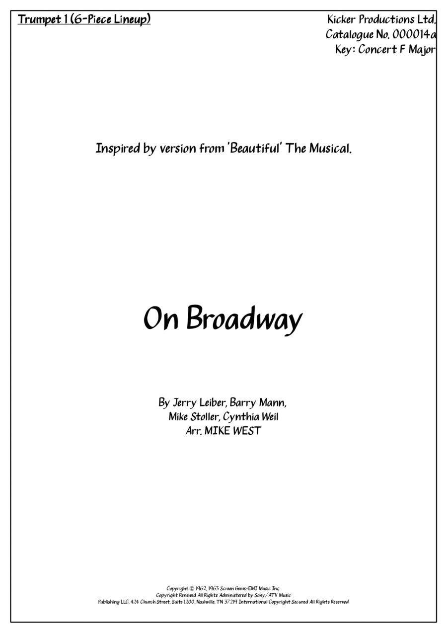 On Broadway Small Ensemble scores gallery preview page 1