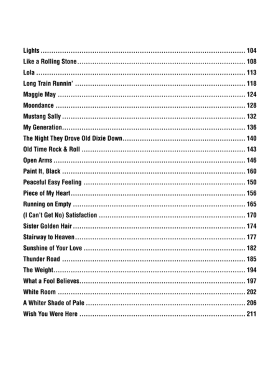 Top 50 Classic Rock Hits Easy Piano scores gallery preview page 3