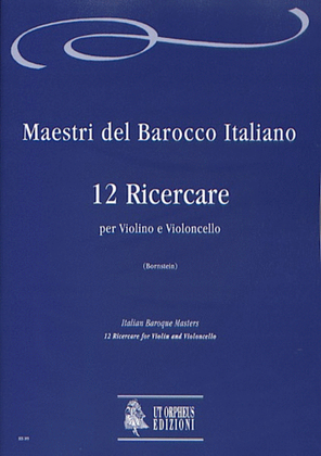 Book cover for 12 Ricercares for Violin and Violoncello