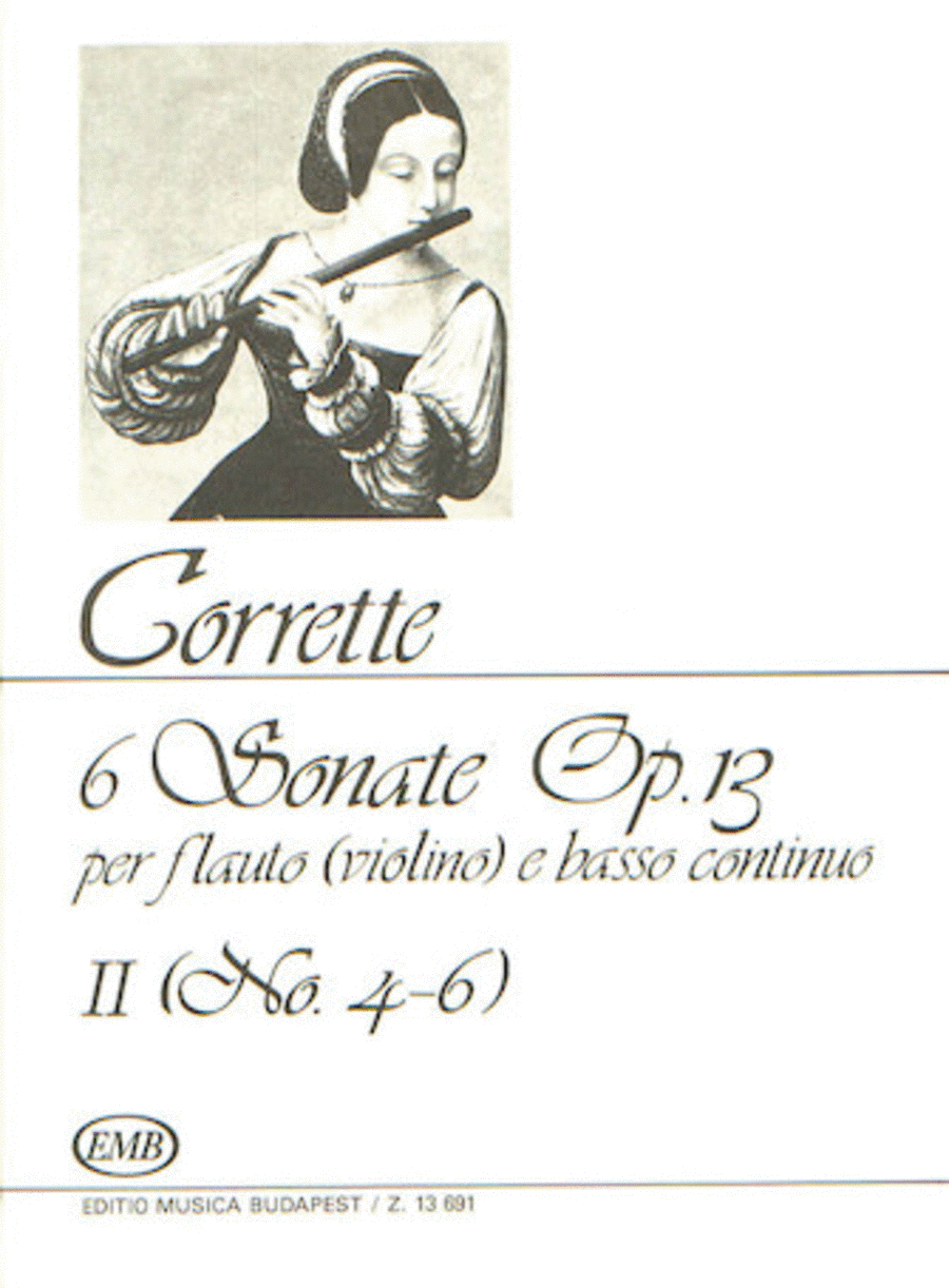 Six (6) Sonatas For Flute (violin) And Basso Continuo Op13 Volume 2 Nos 4-6 Flute Solo scores gallery preview page 1
