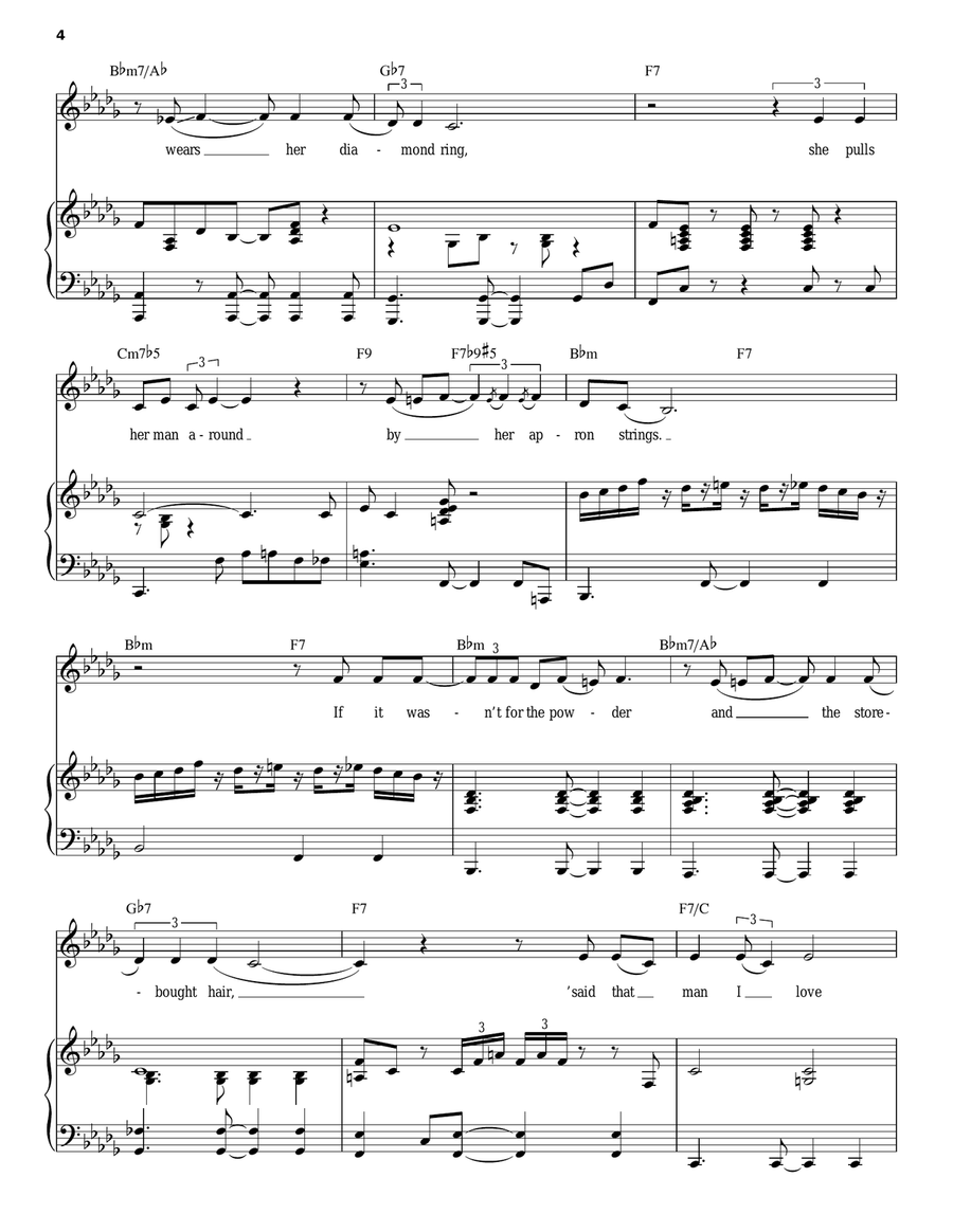 St. Louis Blues Piano, Vocal scores gallery preview page 4