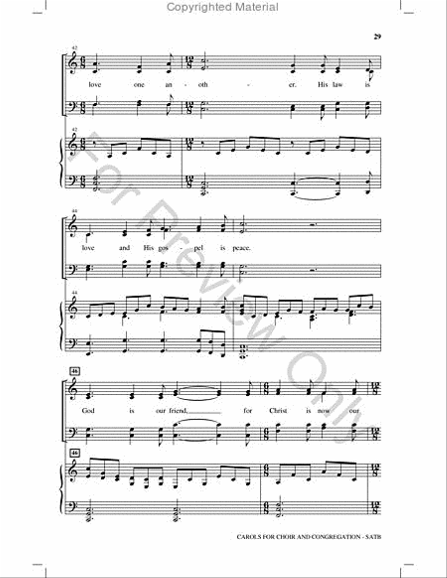 Carols for Choir and Congregation Choir scores gallery preview page 28
