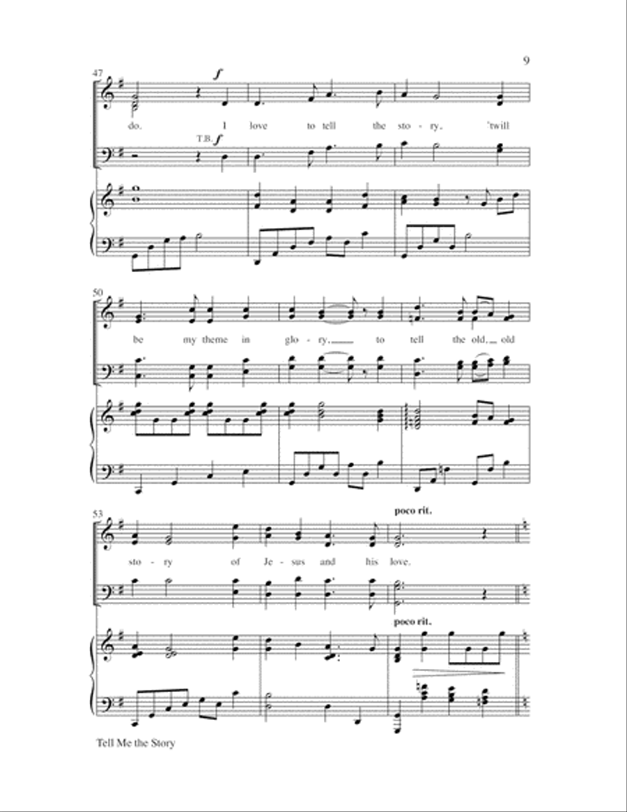 Tell Me the Story Tell Me the Story 4-Part scores gallery preview page 9