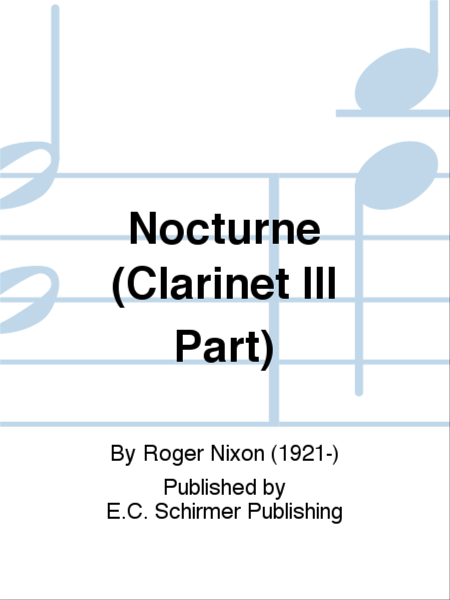 Nocturne (Clarinet III Replacement Part) Concert Band scores gallery preview page 1