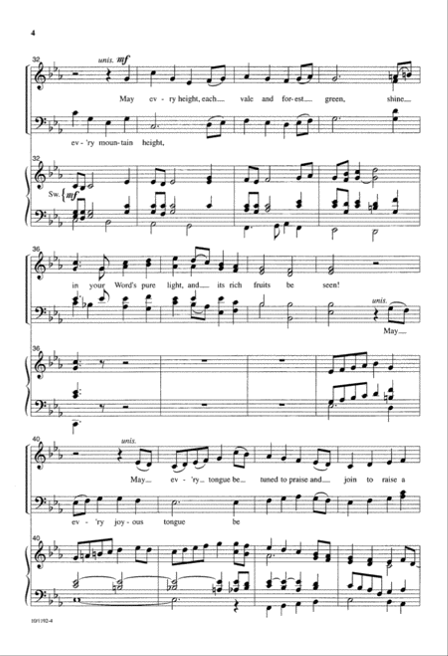 Before You, Lord, We Bow 4-Part scores gallery preview page 4