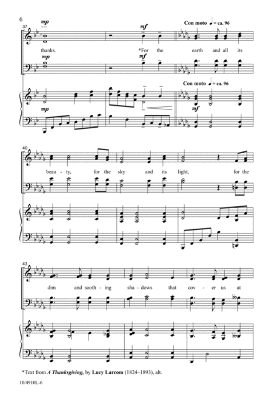 With a Heart of Thanks 4-Part scores gallery preview page 6