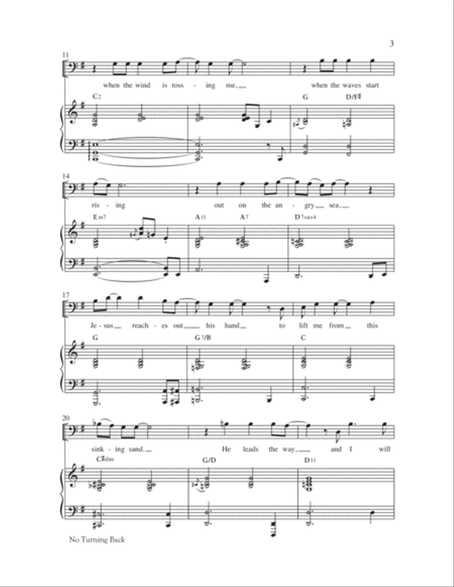 No Turning Back 4-Part scores gallery preview page 3
