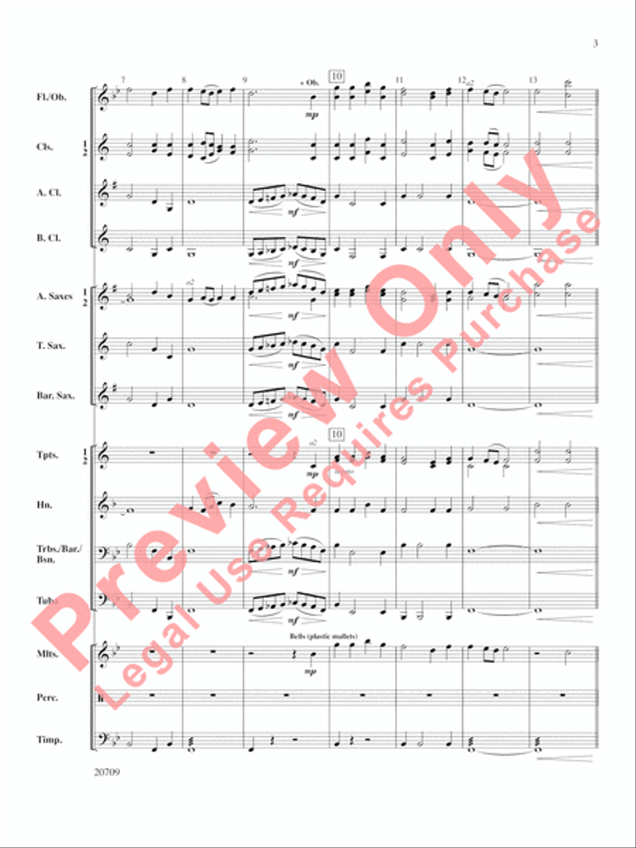 Academic Festival Overture Concert Band scores gallery preview page 4