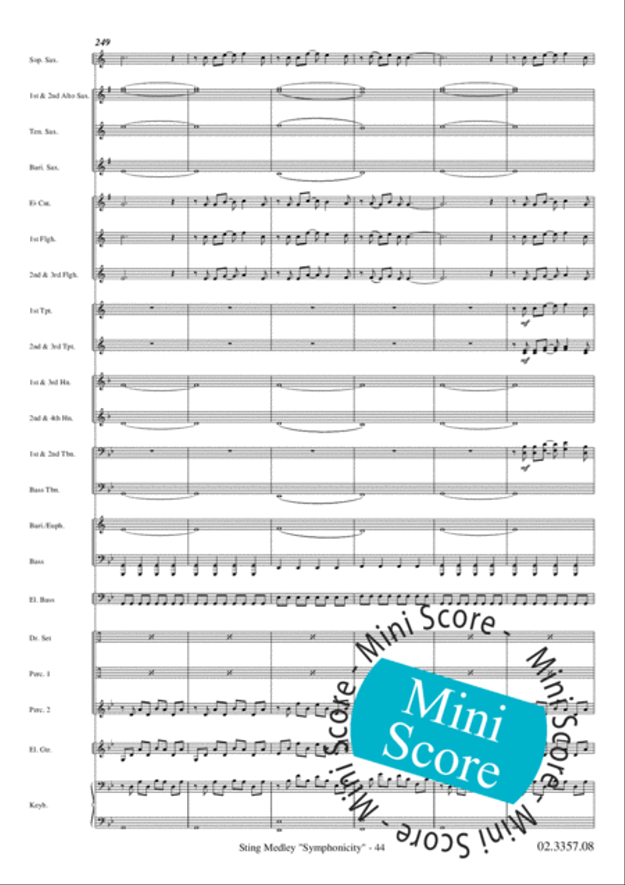 Sting Medley Sting Medley Fanfare Band scores gallery preview page 48