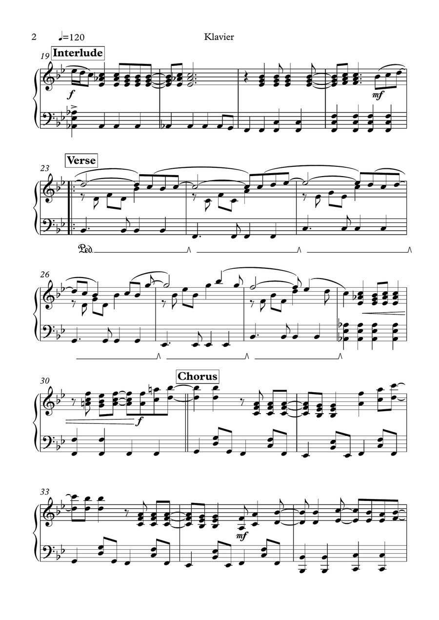 Flashdance...What A Feeling Piano Solo scores gallery preview page 2