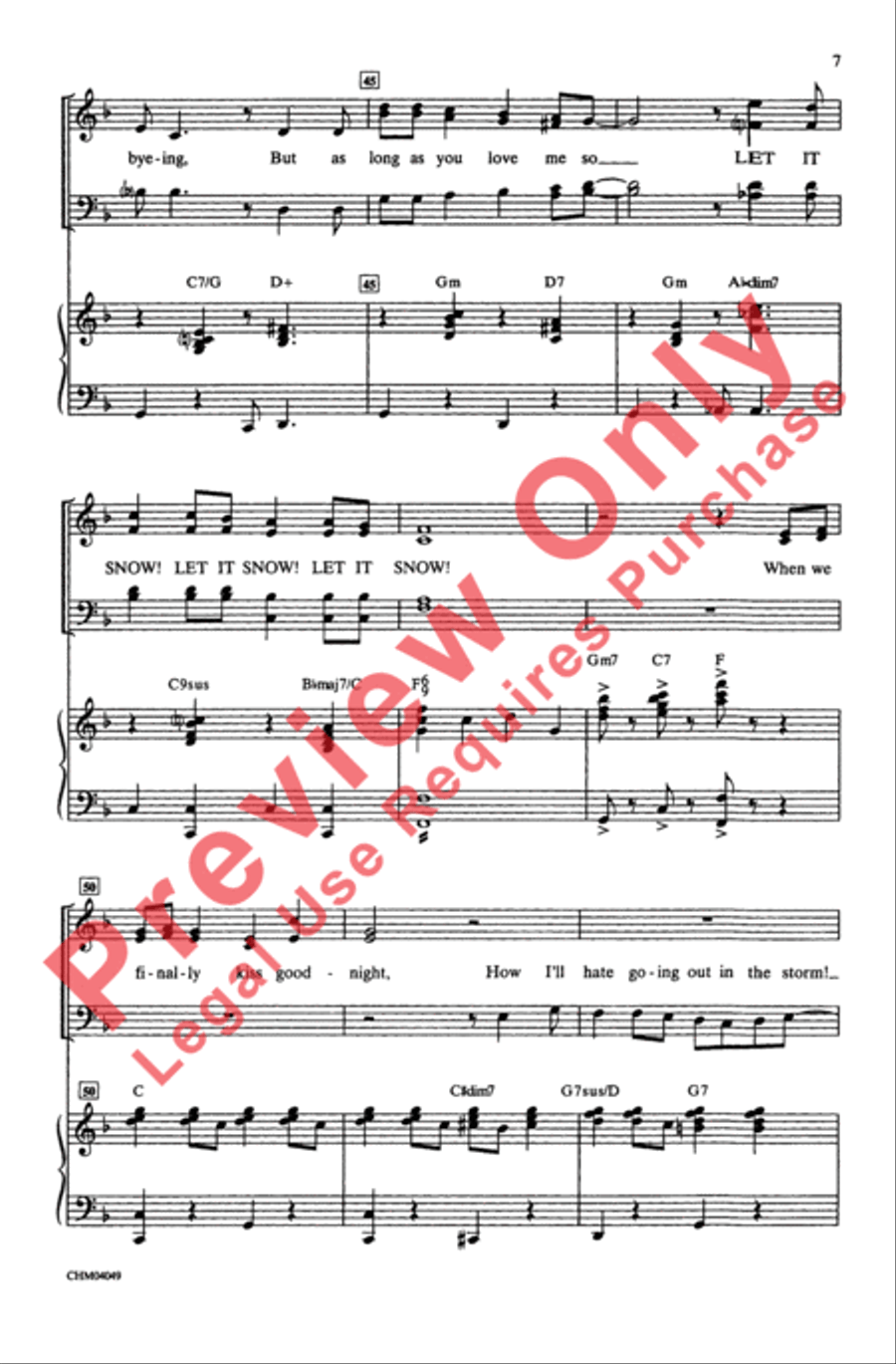 Let It Snow / Winter Wonderland 4-Part scores gallery preview page 7