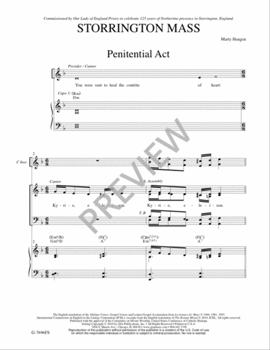 Storrington Mass (Full Score) 4-Part scores gallery preview page 5