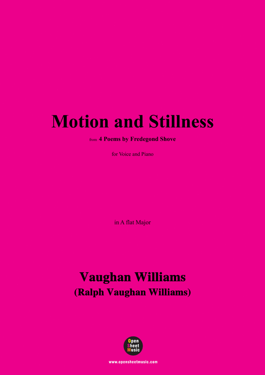 Vaughan Williams-Motion and Stillness(1925),in A flat Major Voice scores gallery preview page 1