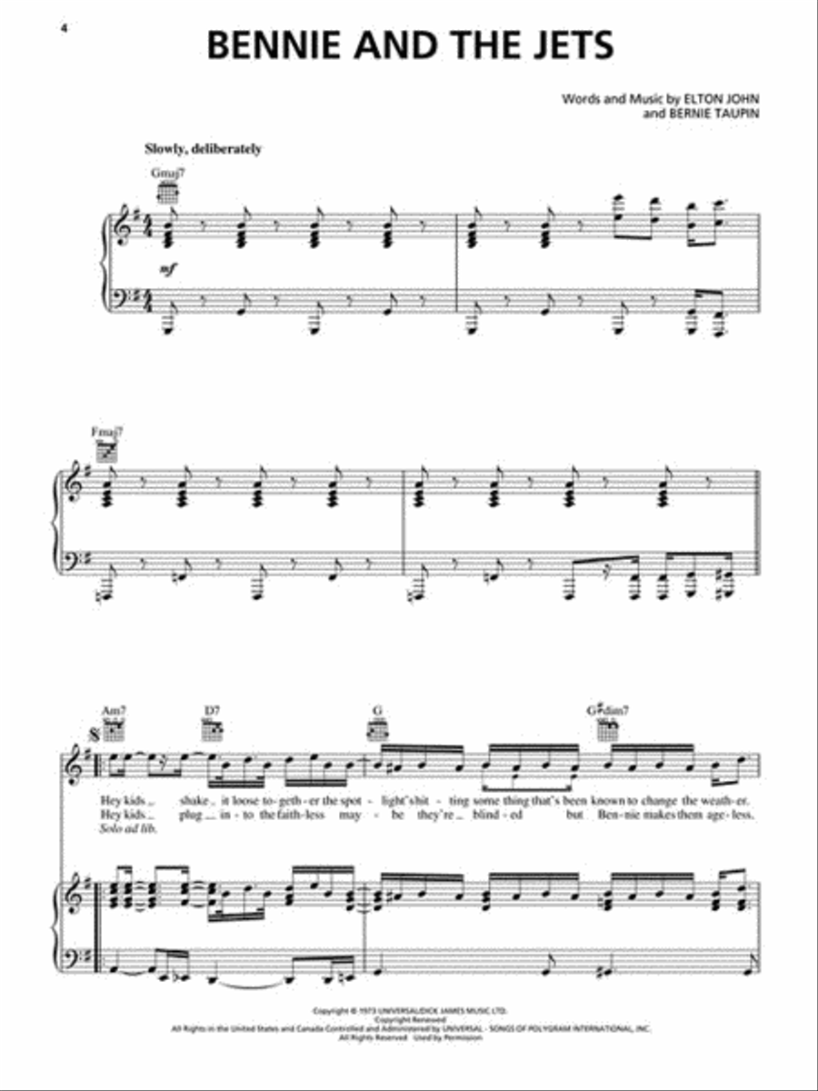 Elton John Favorites Elton John Favorites Piano scores gallery preview page 4