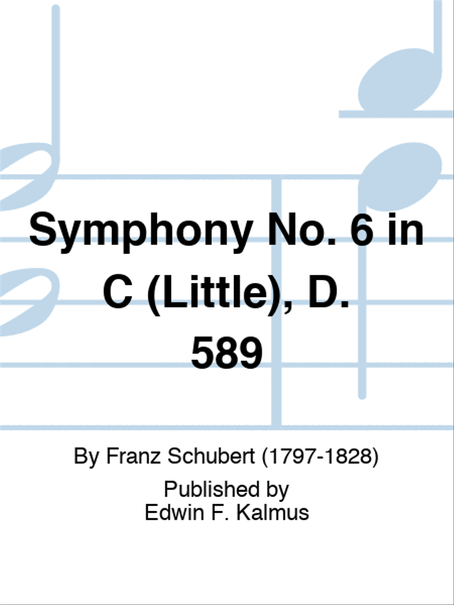 Symphony No. 6 in C (Little), D. 589 Orchestra scores gallery preview page 1
