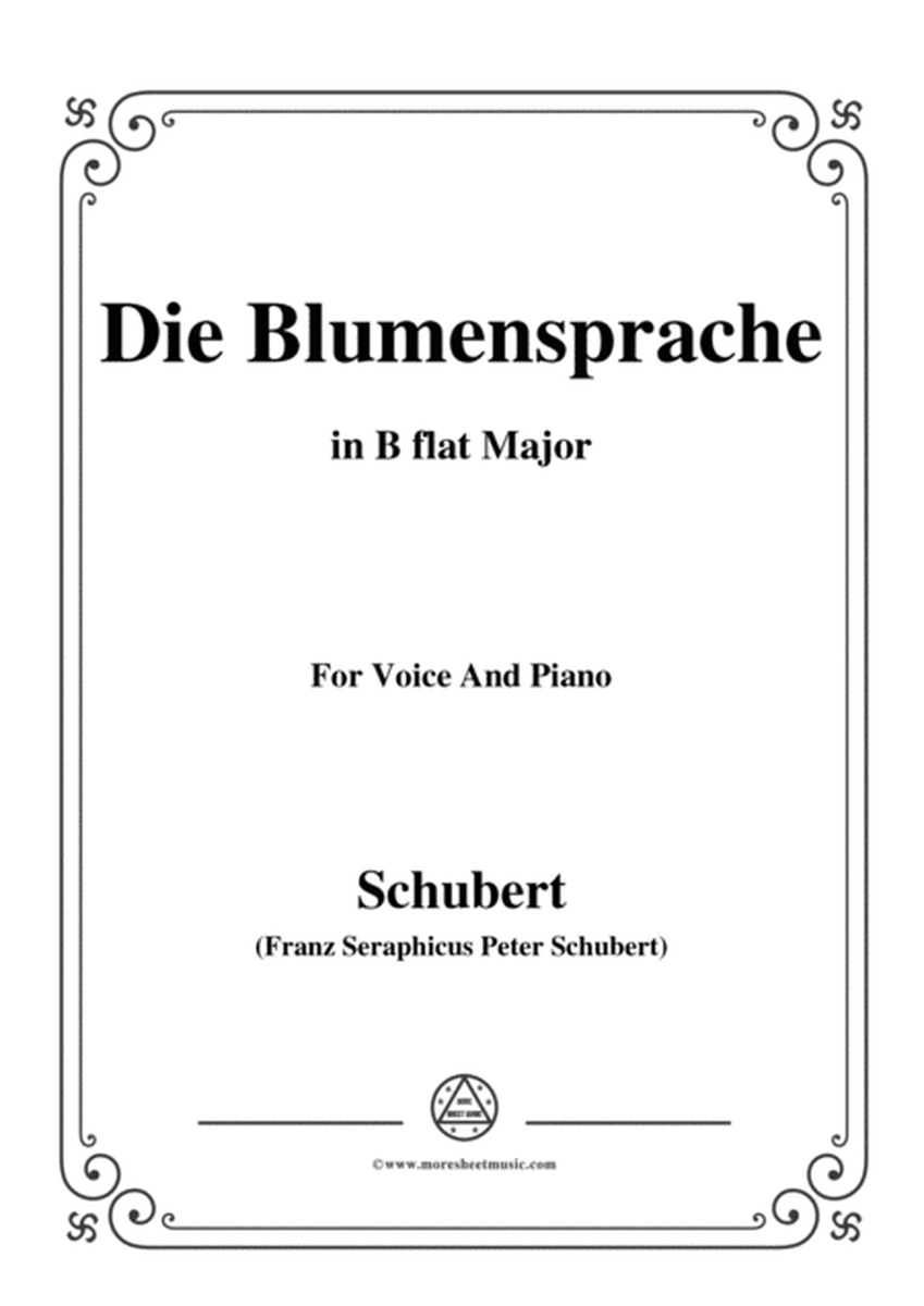 Schubert-Die Blumensprache,in B flat Major,Op.173 No.5,for Voice and Piano image number null