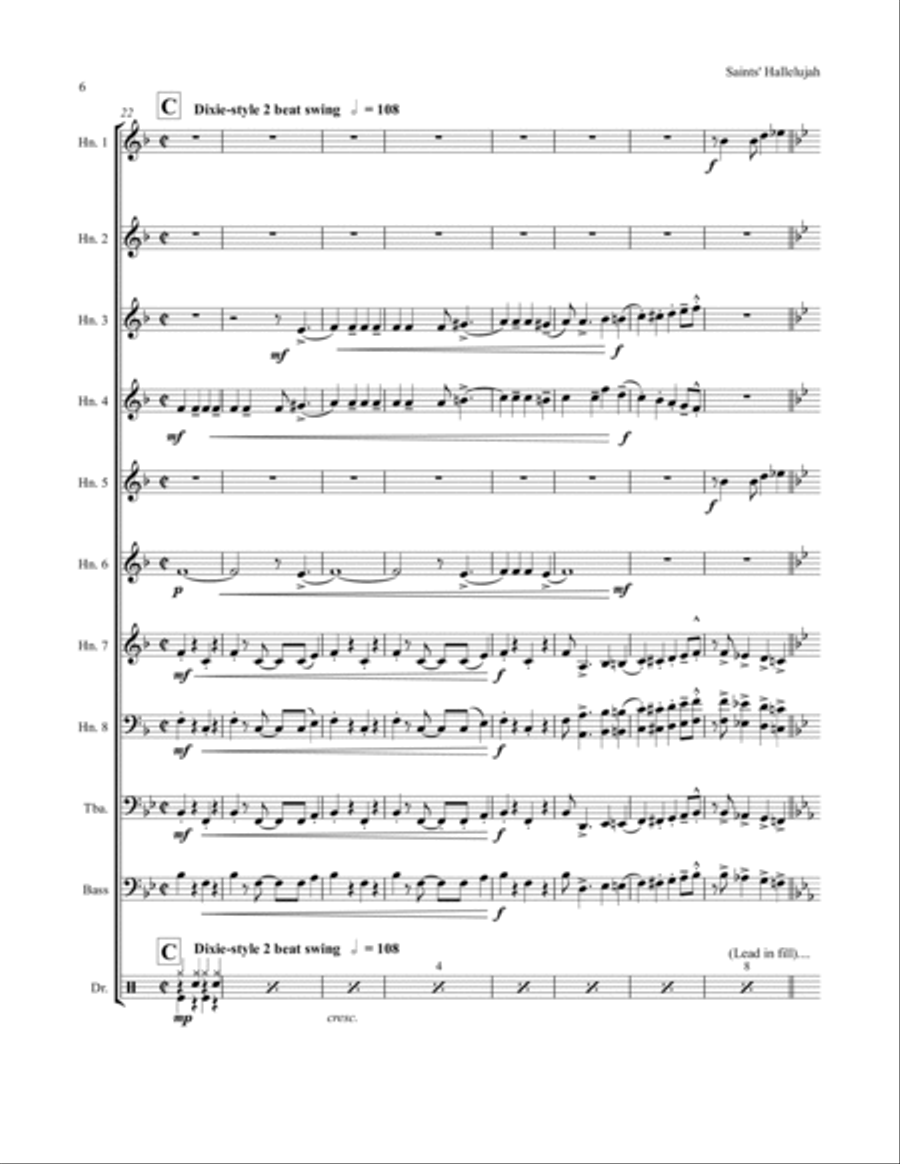 The Saints' Hallelujah Horn scores gallery preview page 6