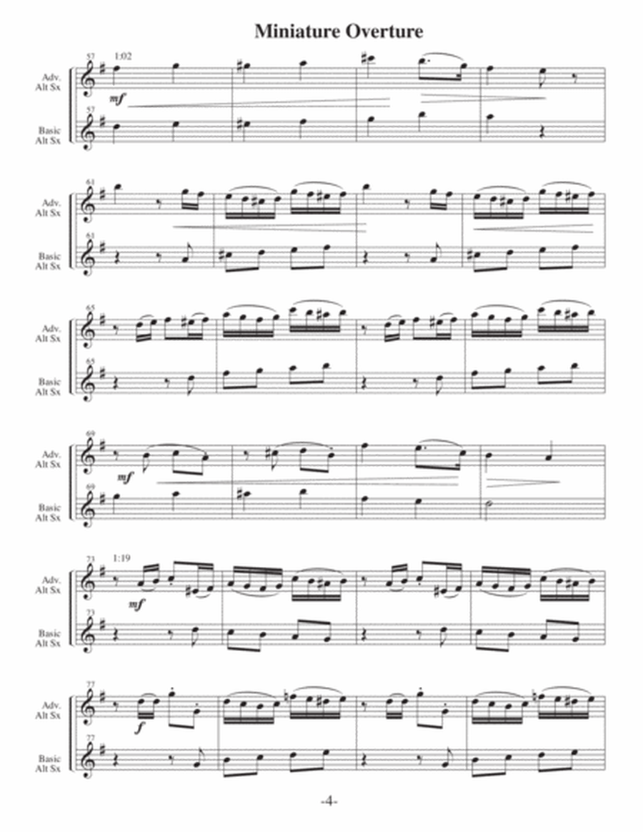 Miniature Overture-Tchaikovsky (Arrangements Level 3-5 for ALTO SAX) Christmas image number null