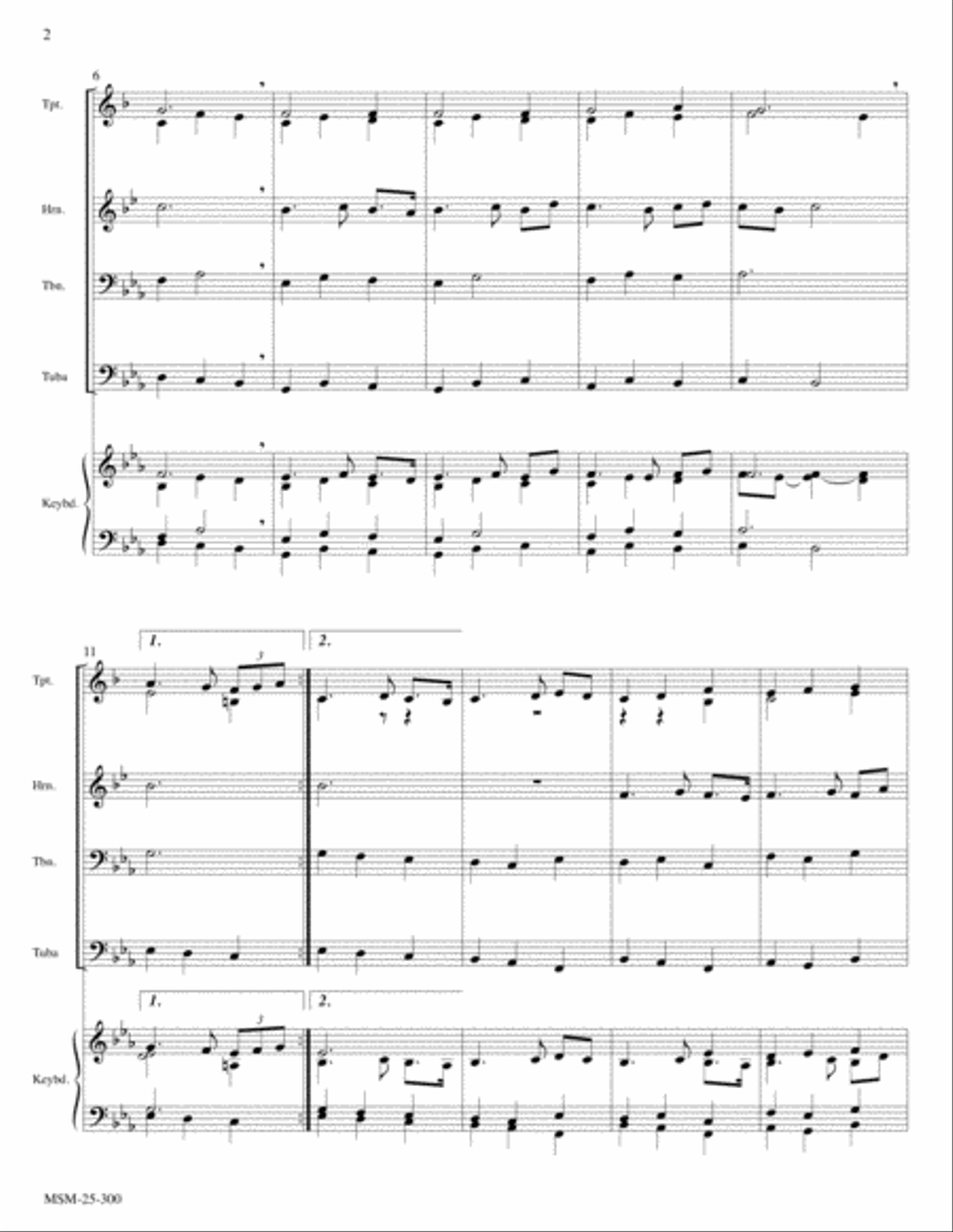 Blessed Jesus, at Your Word Dearest Jesus, We Are Here Brass Quintet scores gallery preview page 3