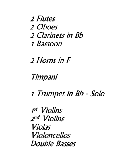 Opus 126, Concerto for Trumpet & Orchestra in Bb-do (Parts)