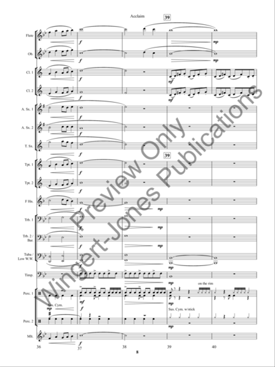 Acclaim Acclaim Concert Band scores gallery preview page 12
