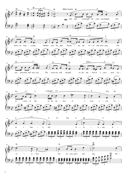 The Holy City (Intermediate Piano with Lyrics) image number null