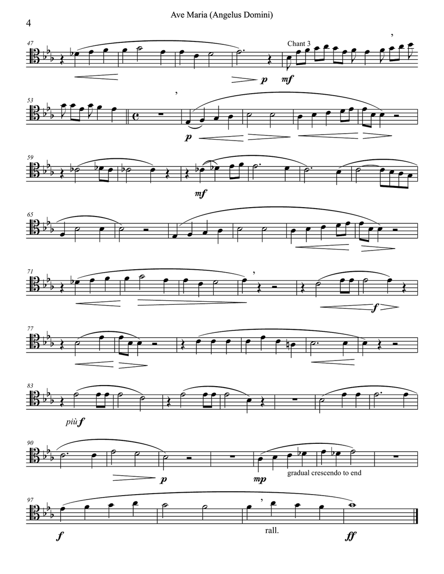 Ave Maria (Angelus Domini) 4-Part scores gallery preview page 4