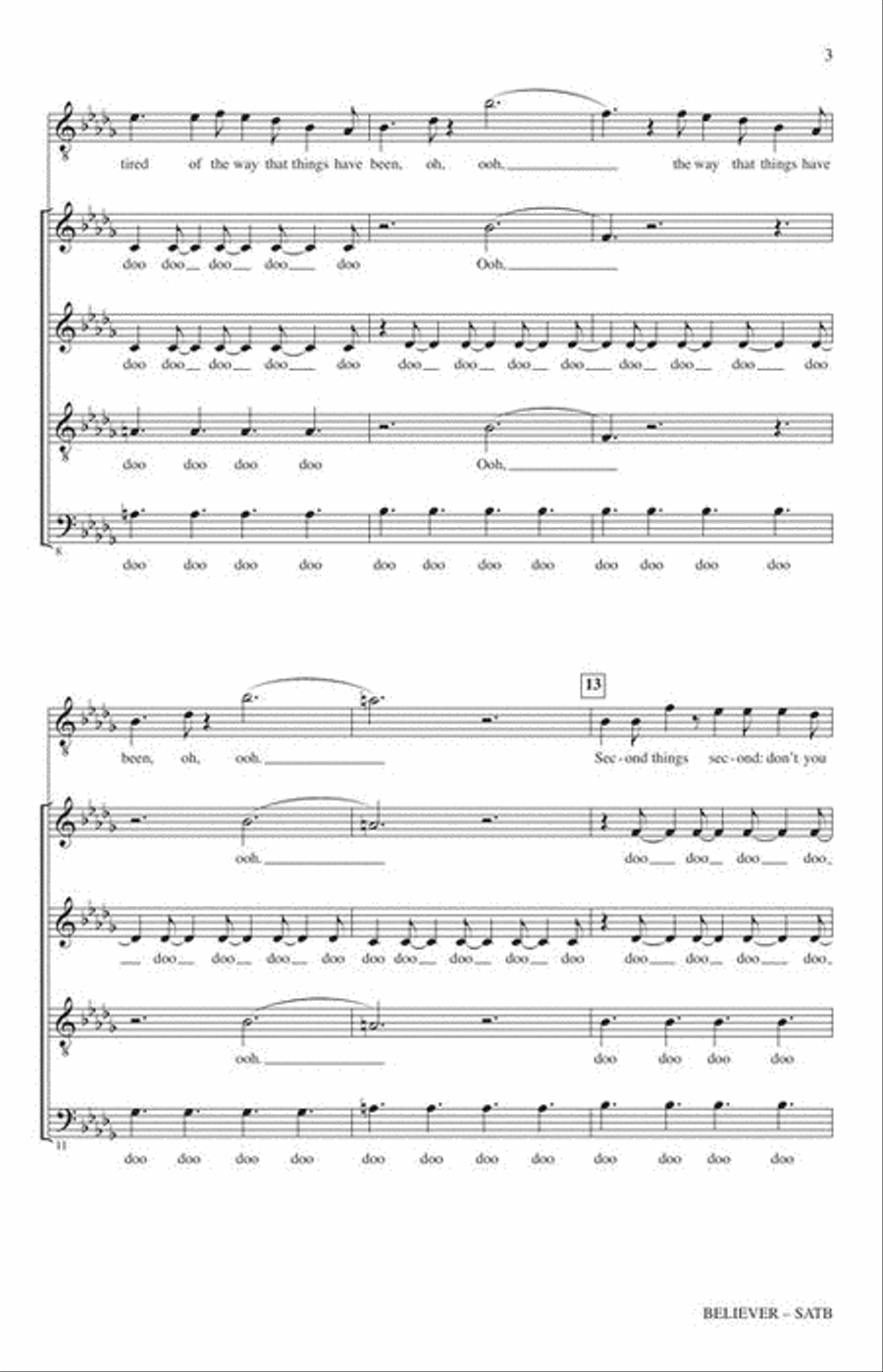 Believer SSATB scores gallery preview page 5