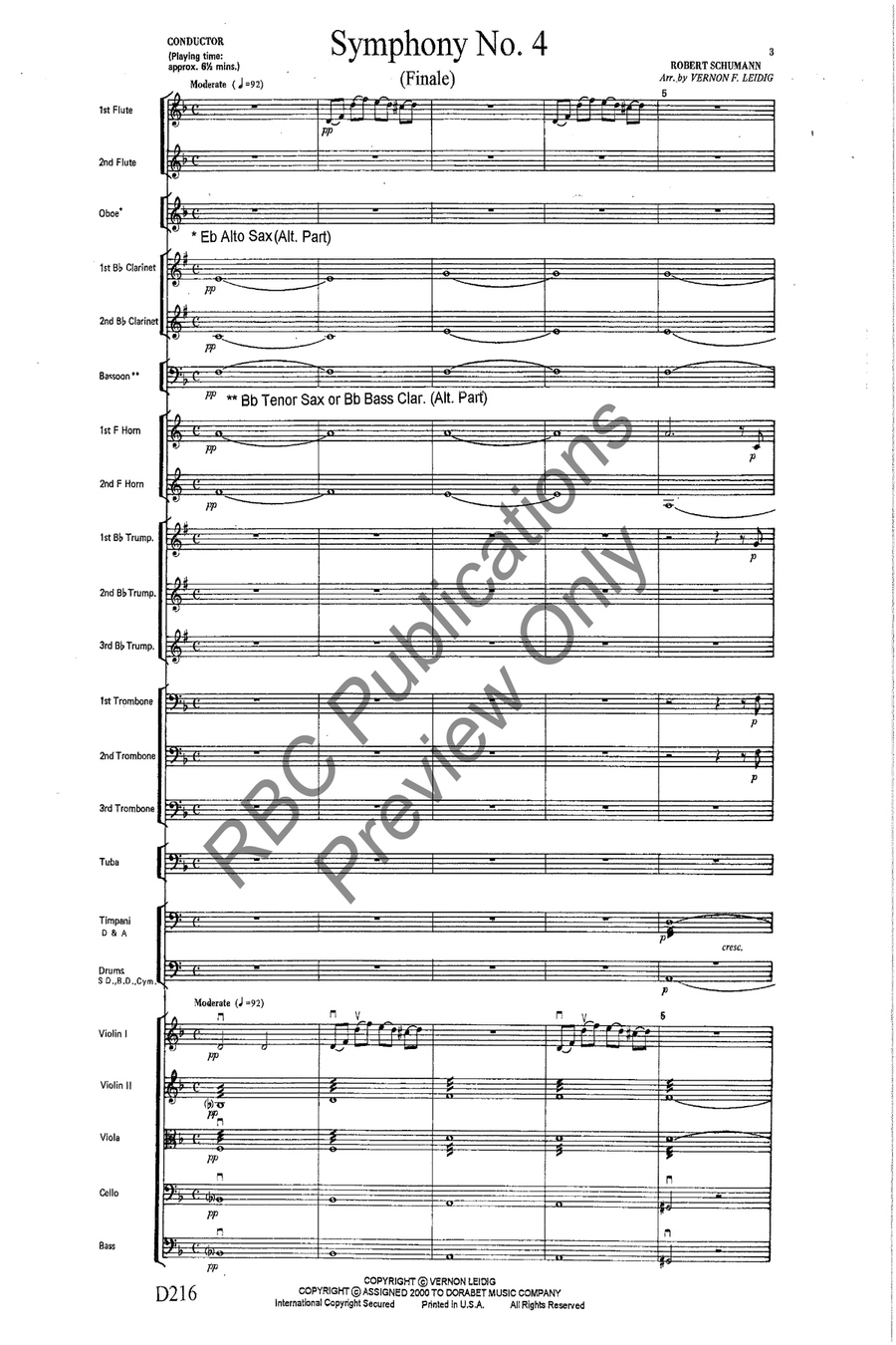 Symphony #4 Finale Full Orchestra scores gallery preview page 6